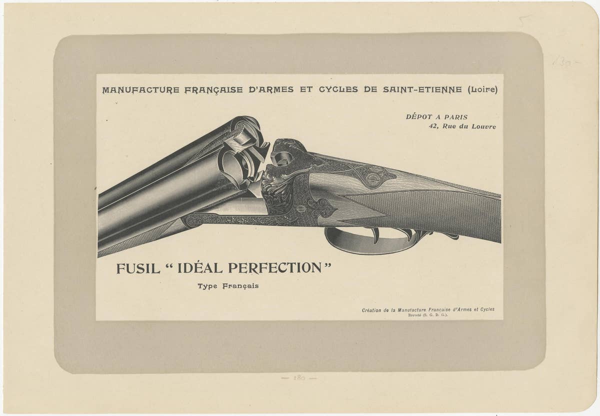 Set of 3 Antique Gun Prints by Mahler '1907'
