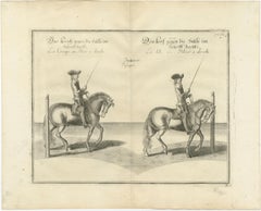 Set of 3 Antique Horse Riding Prints