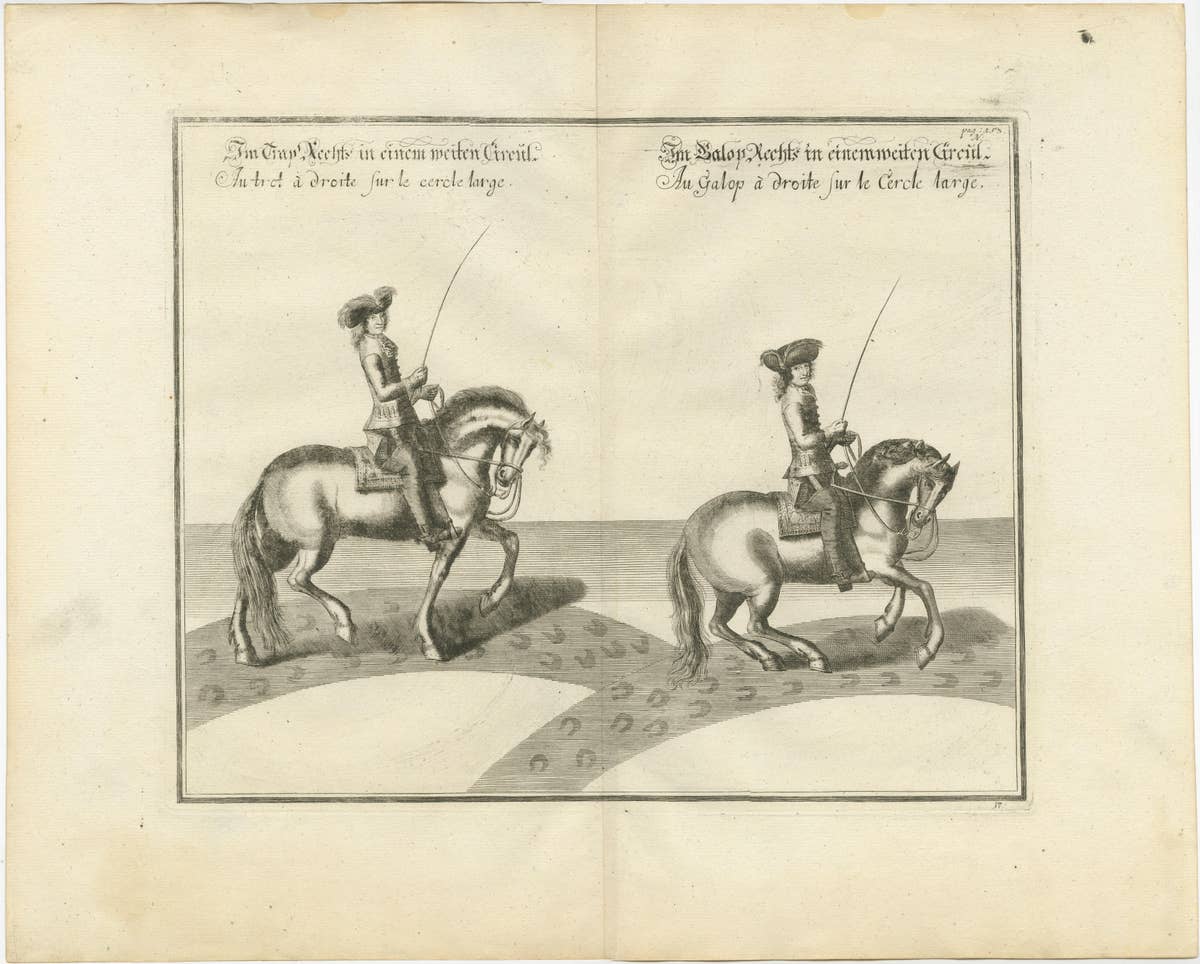 Set of 3 Antique Horse Riding Prints