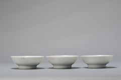 Set of 3 Antique Japanese Porcelain Kaiseki Bowls Japan, 19th/20th Century