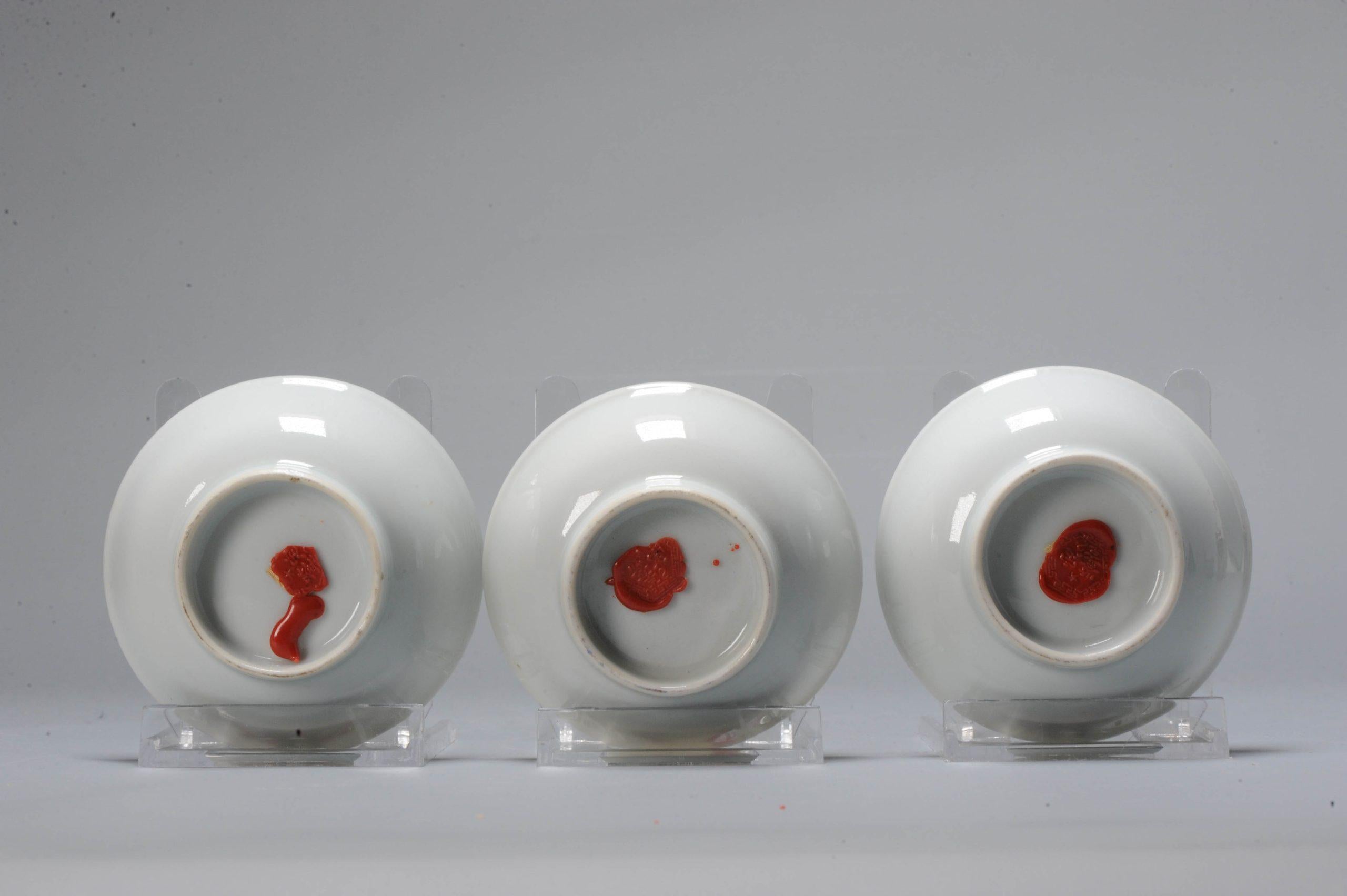 19th Century Set of 3 Antique Japanese Porcelain Kaiseki Bowls Japan, 19th/20th Century For Sale