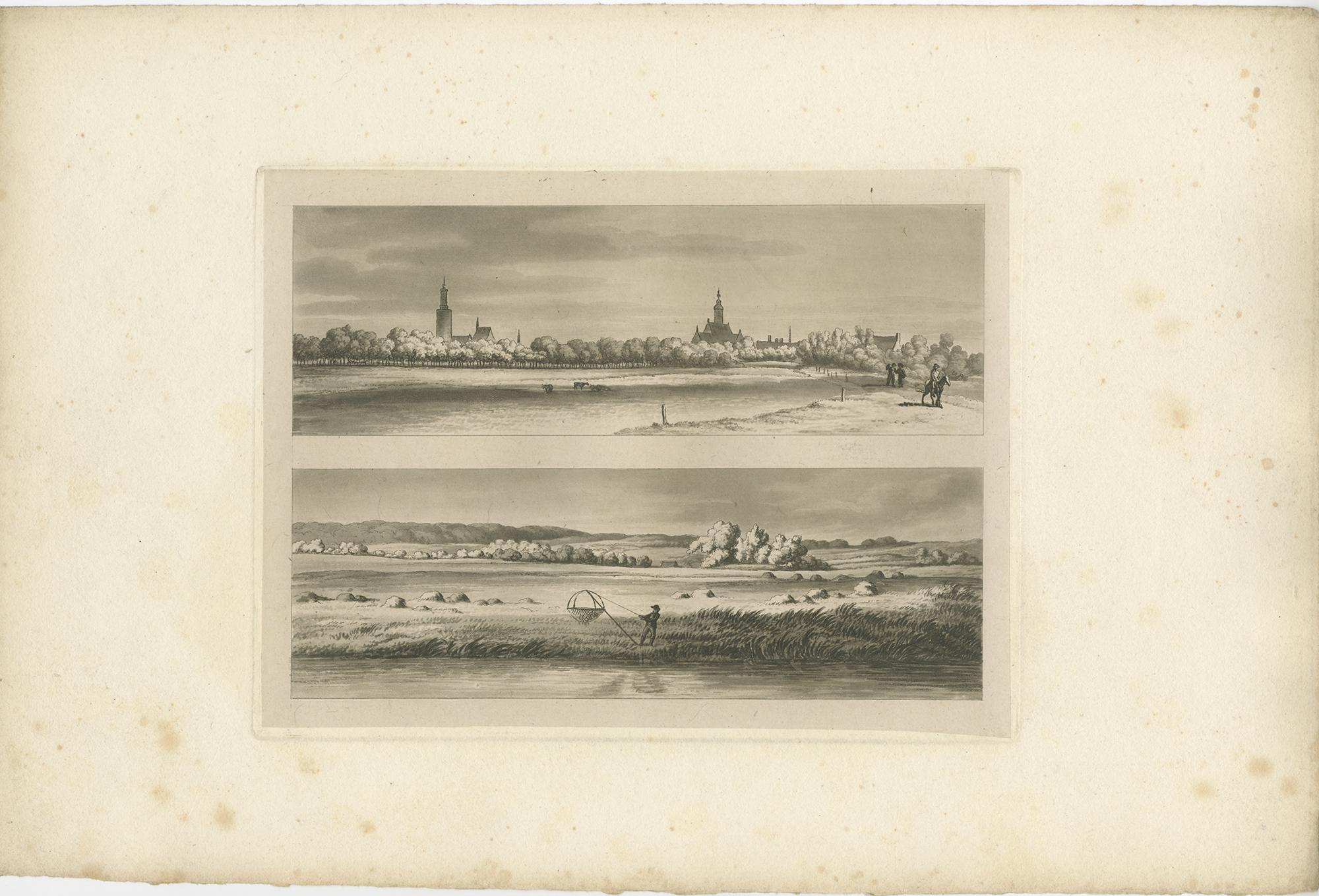 Set of 3 Antique Prints of Flanders and Holland, 'circa 1820' In Good Condition In Langweer, NL