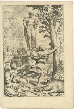 Set of 3 Antique Prints of Mythological Scenes on Lemon Varieties by Ferrari