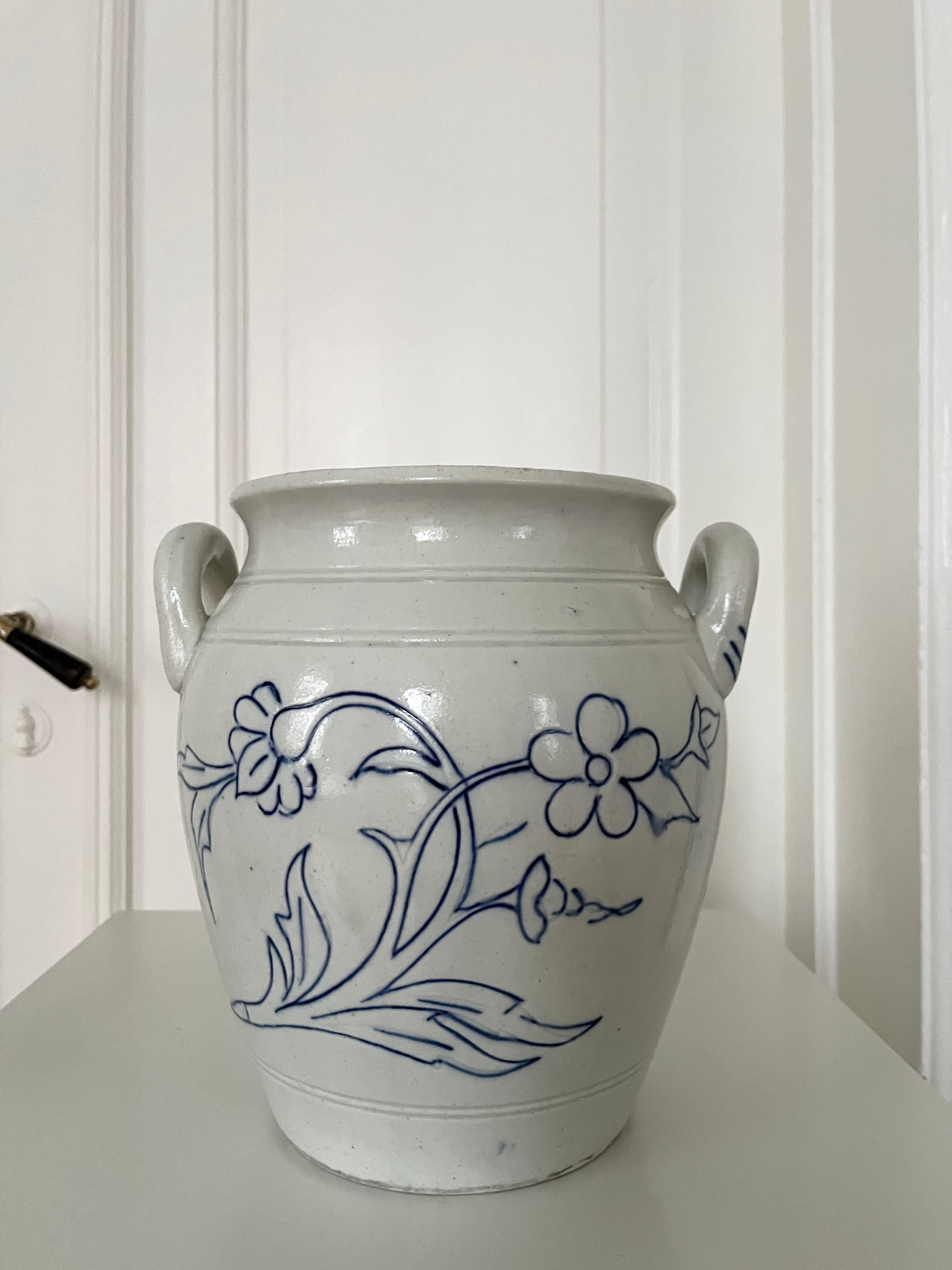 Artisanat Ensemble de 3 anciennes jarres de conservation en grès suédois, Rörstrand & Gustavsberg, c. en vente