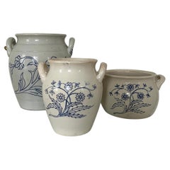 Set di 3 antichi barattoli da conserva svedesi in gres, Rörstrand & Gustavsberg, C.C.