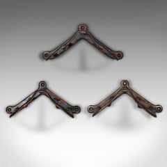 Set of 3 Antique Tack Hanging Racks, English, Equestrian, Wall Mount, Victorian