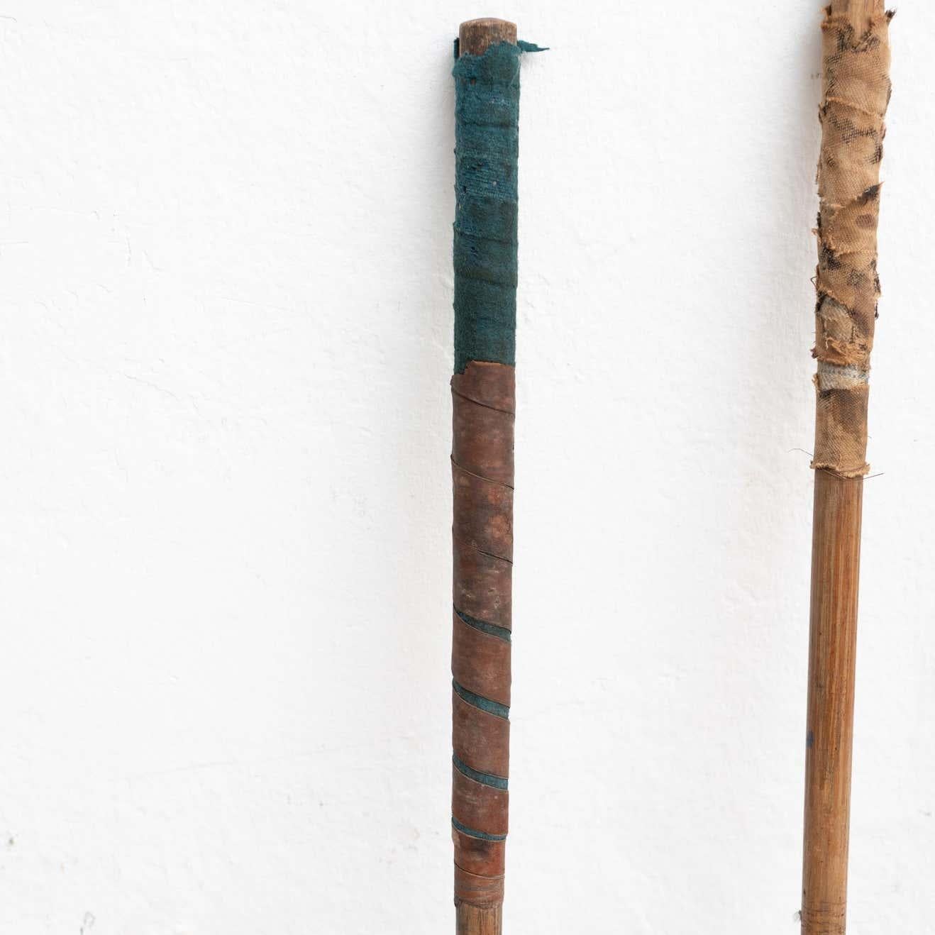 Set von 3 antiken Holz-Golfschlägern, um 1930 im Angebot 7