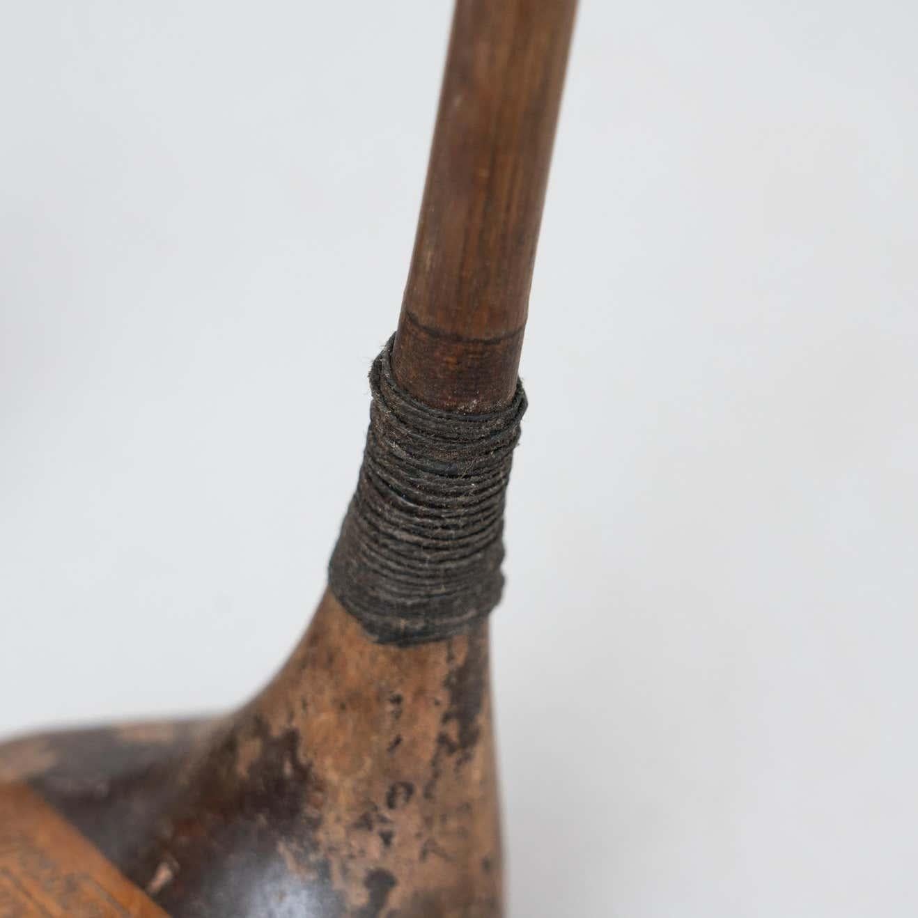 Set of 3 Antique Wood Golf Clubs, circa 1930 For Sale 9