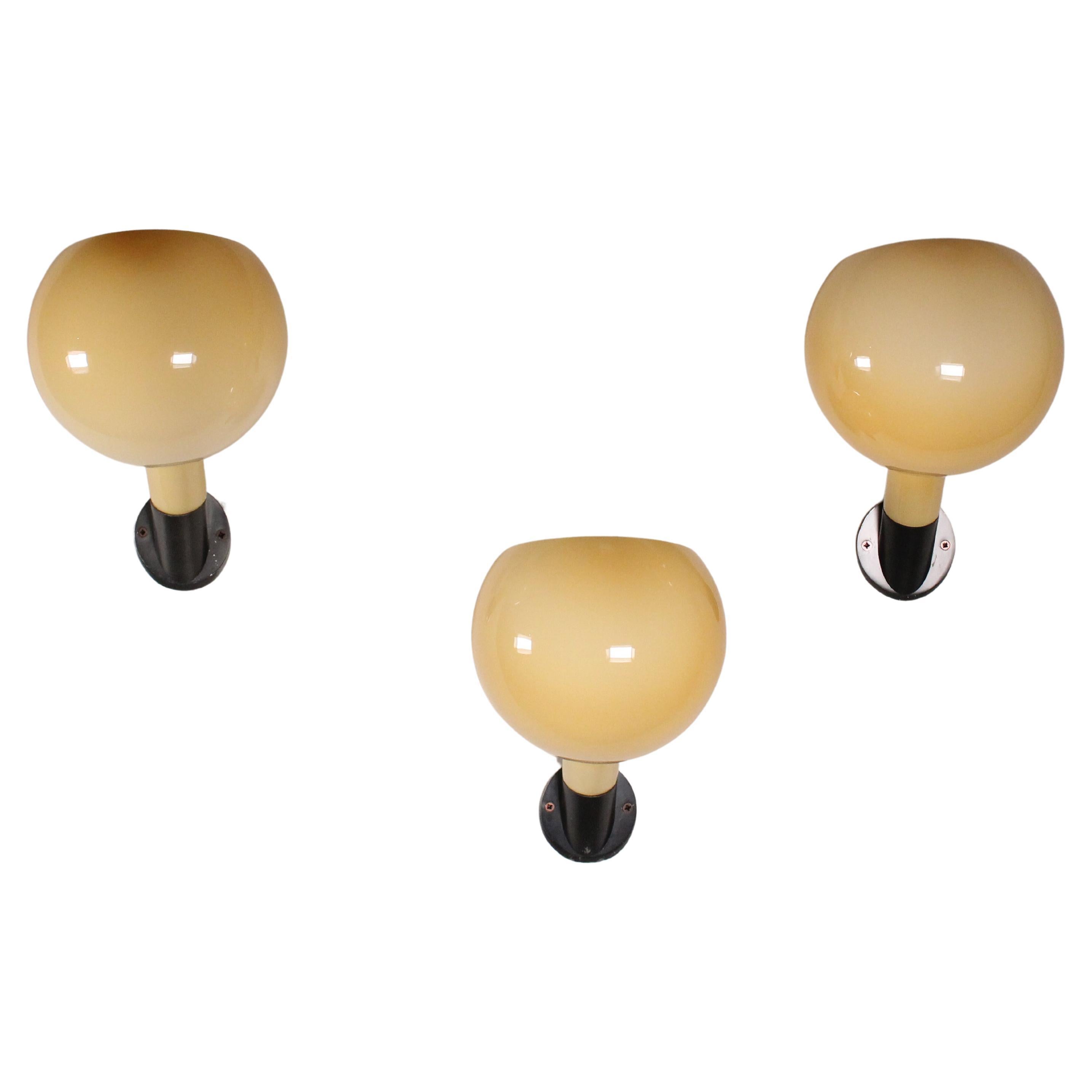 Set of 3 Appliques Parola by Piero Castiglioni and Gae Aulenti for Fontana Arte