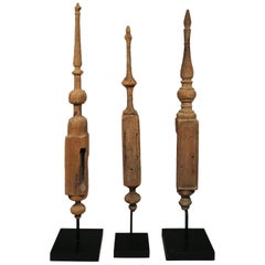 Set of 3 Architectural Temple Roof Finials from Thailand, circa 19th Century