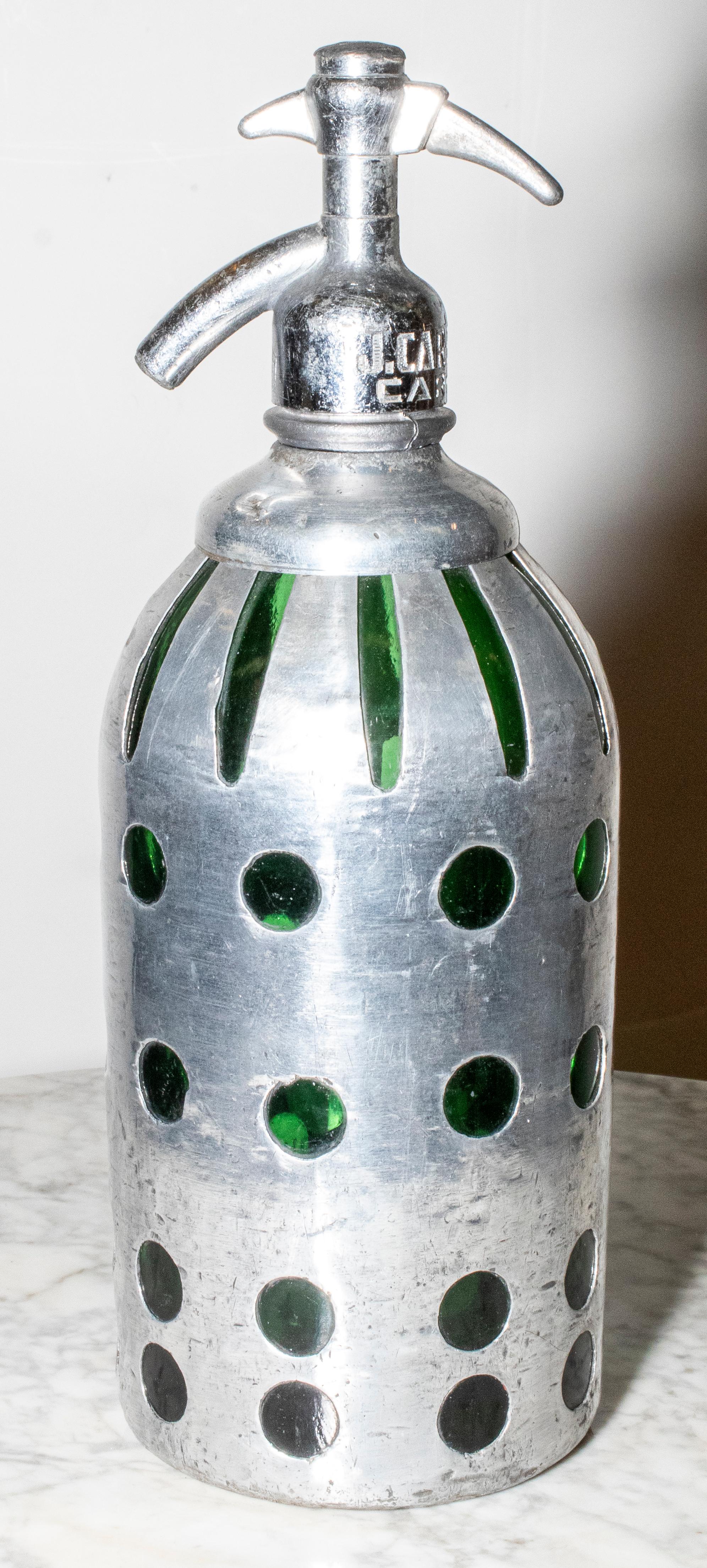 Set of 3 Argentina Art Deco Seltzer Bottles In Good Condition In New York, NY