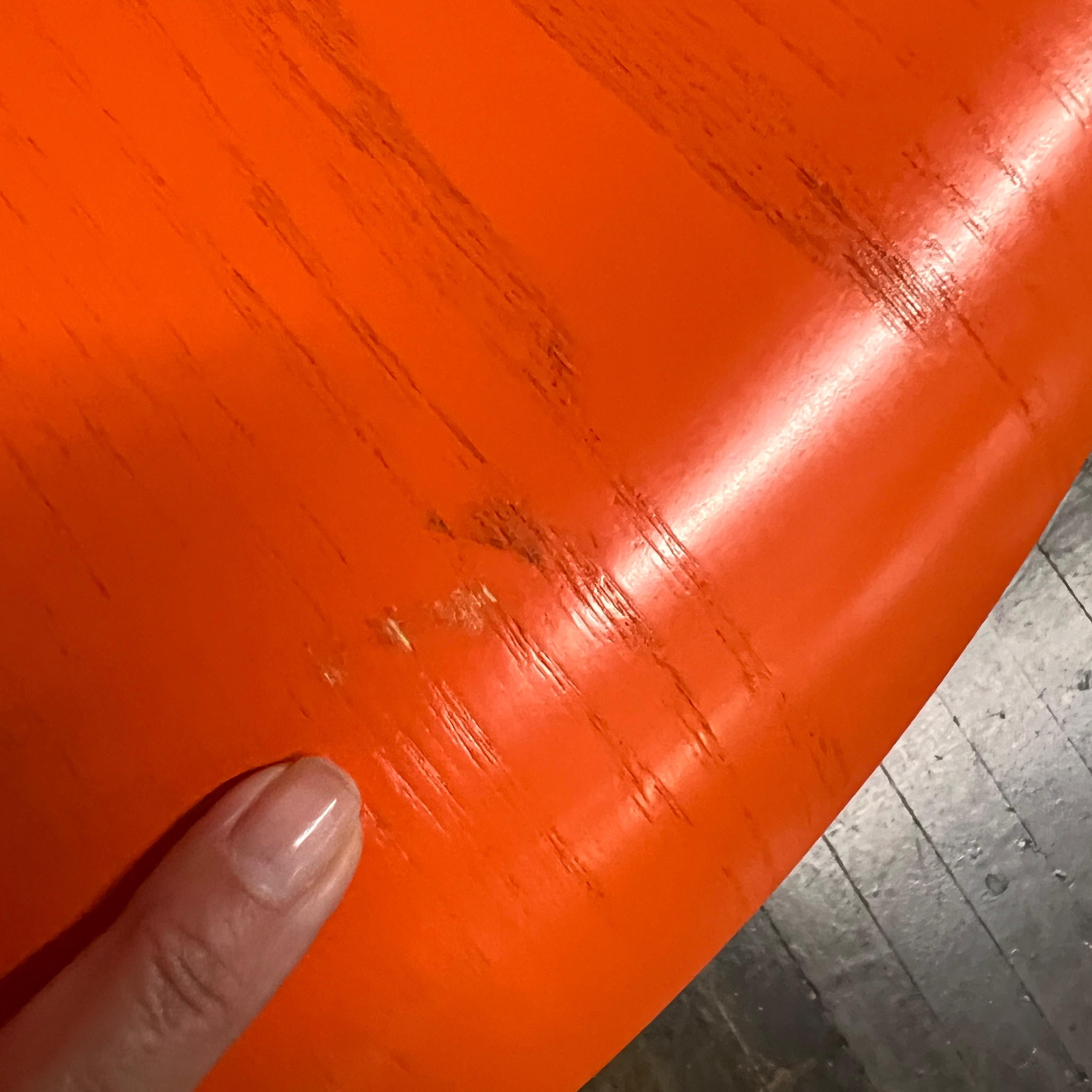 Set of 3 Arne Jacobsen for Fritz Hansen Series 7 Counter Stools in Orange 5