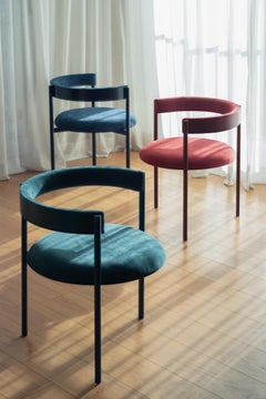 Set of 3 Aro Chairs 'Oceano, Merlot & Dark Blue' by Ries