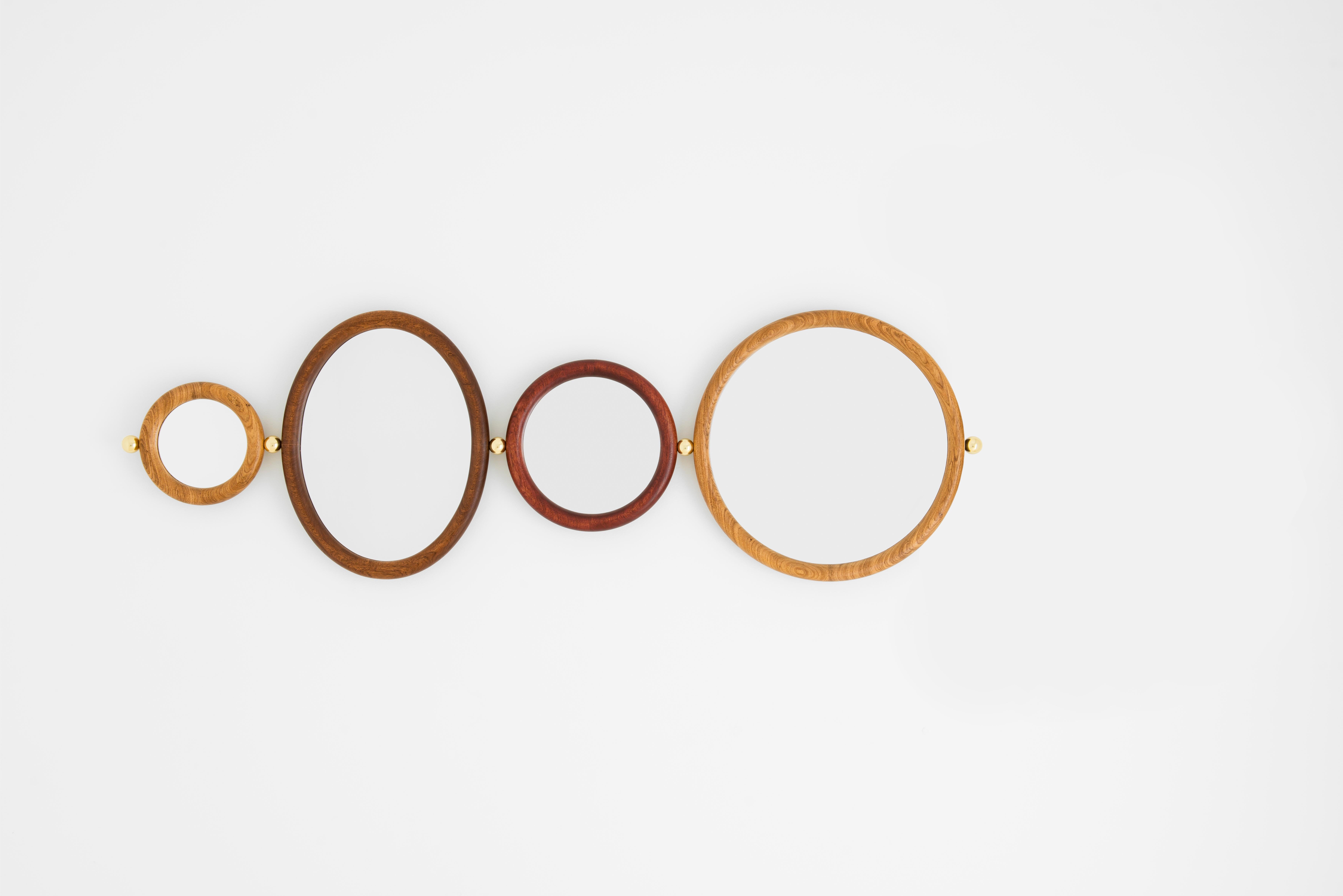 Ensemble de 3 miroirs Aro par Leandro Garcia, design contemporain brésilien en vente 3