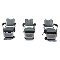 Set di 3 sedie da parrucchiere/barbiere Art Deco, WITUB, Francia, circa 1940