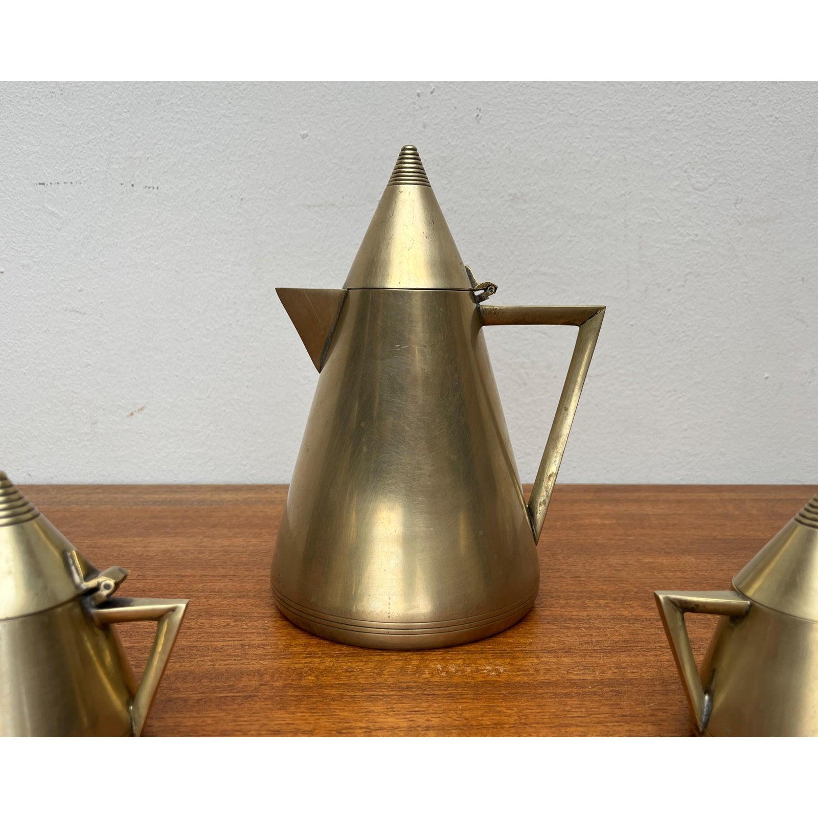 20ième siècle Ensemble de 3 théières Art Déco, pot à suger, pot à lait, pot à lait, années 1960 en vente