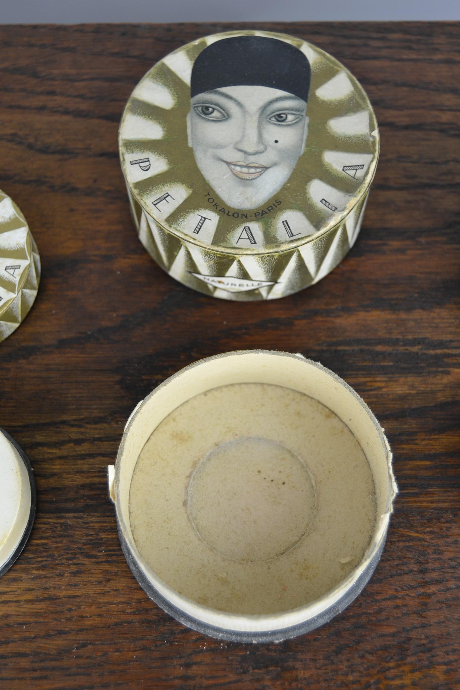 Set of 3 Art Deco Tokalon Petalia Powder Boxes, Design René Lalique, France 5