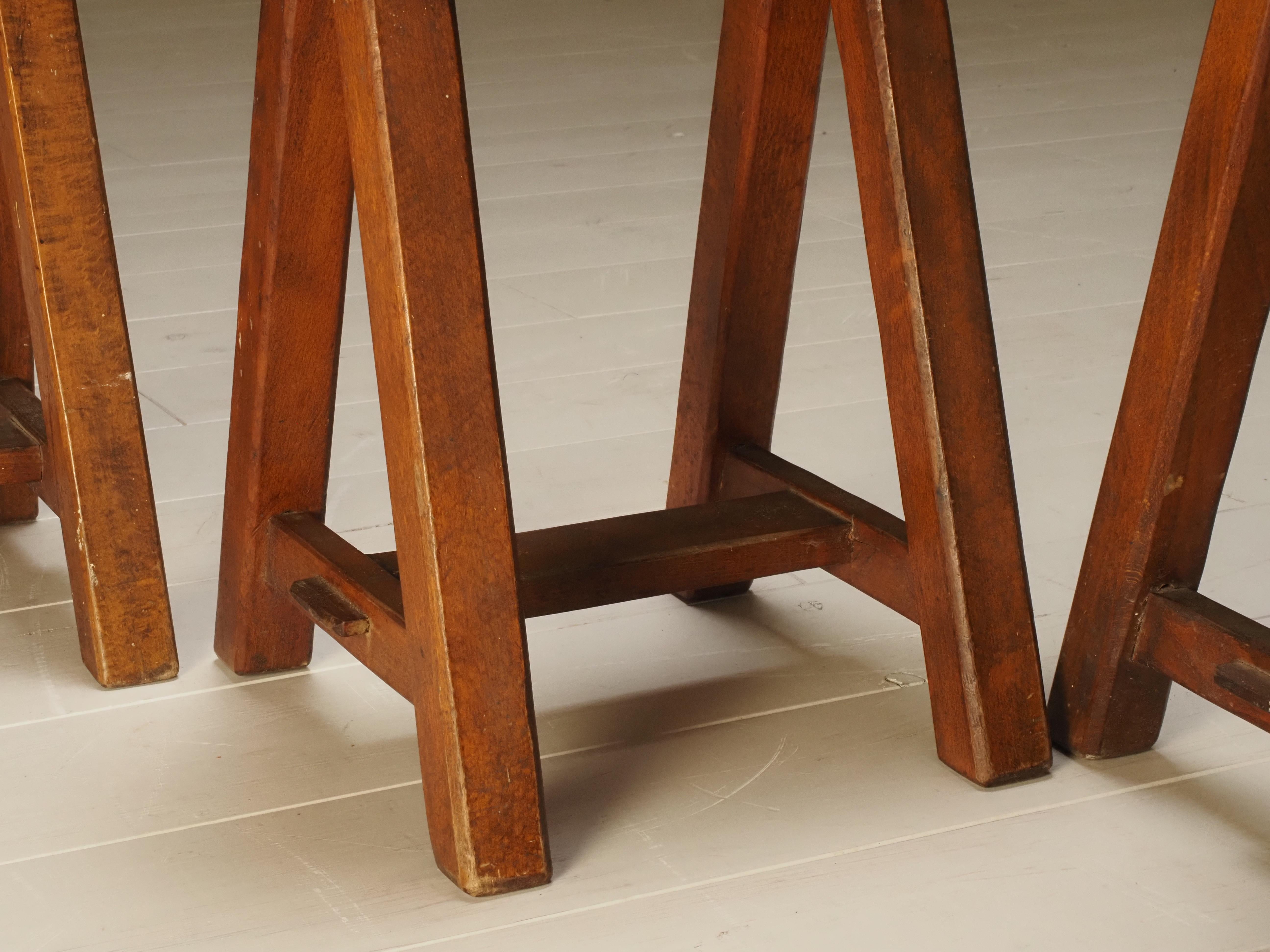 Set of 3 artists studio stools For Sale 9