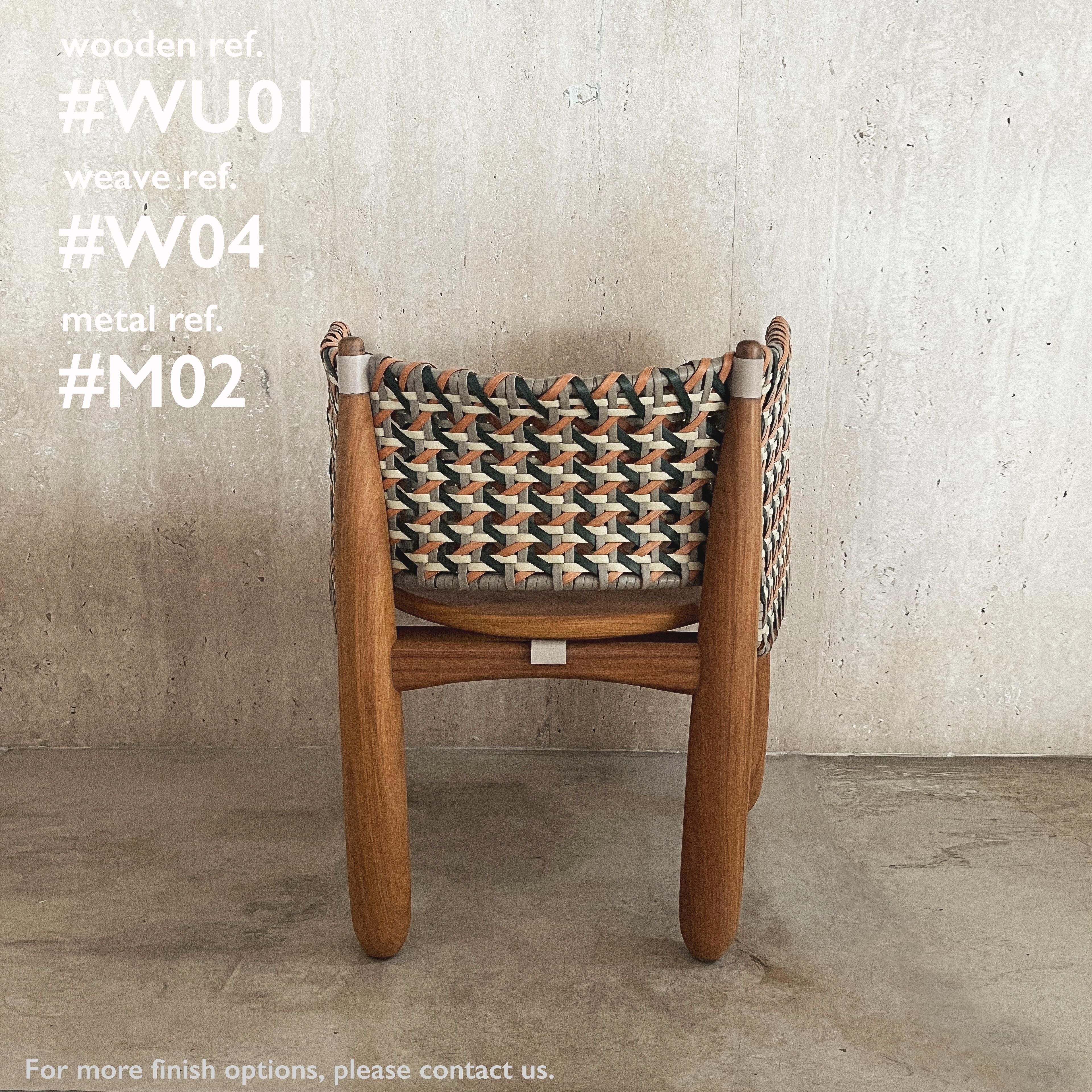 Set of 3 Aruanã Armchairs outdoor in Solid Wood, Artisanal Tec Sustainable. In New Condition For Sale In São Paulo, BR