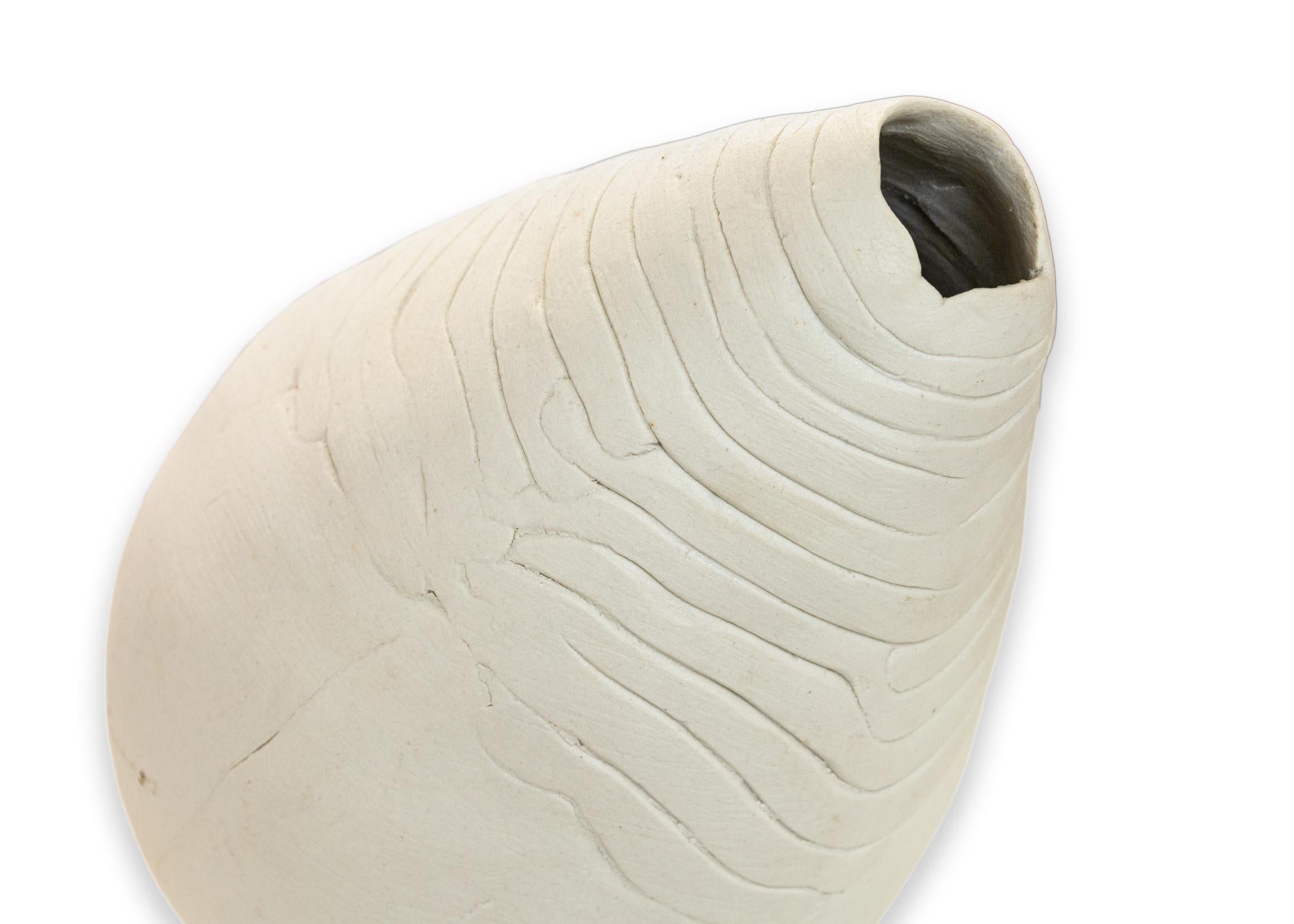 Americano Set di 3 vasi moderni asimmetrici in ceramica Cranbrook Student Attr. in vendita