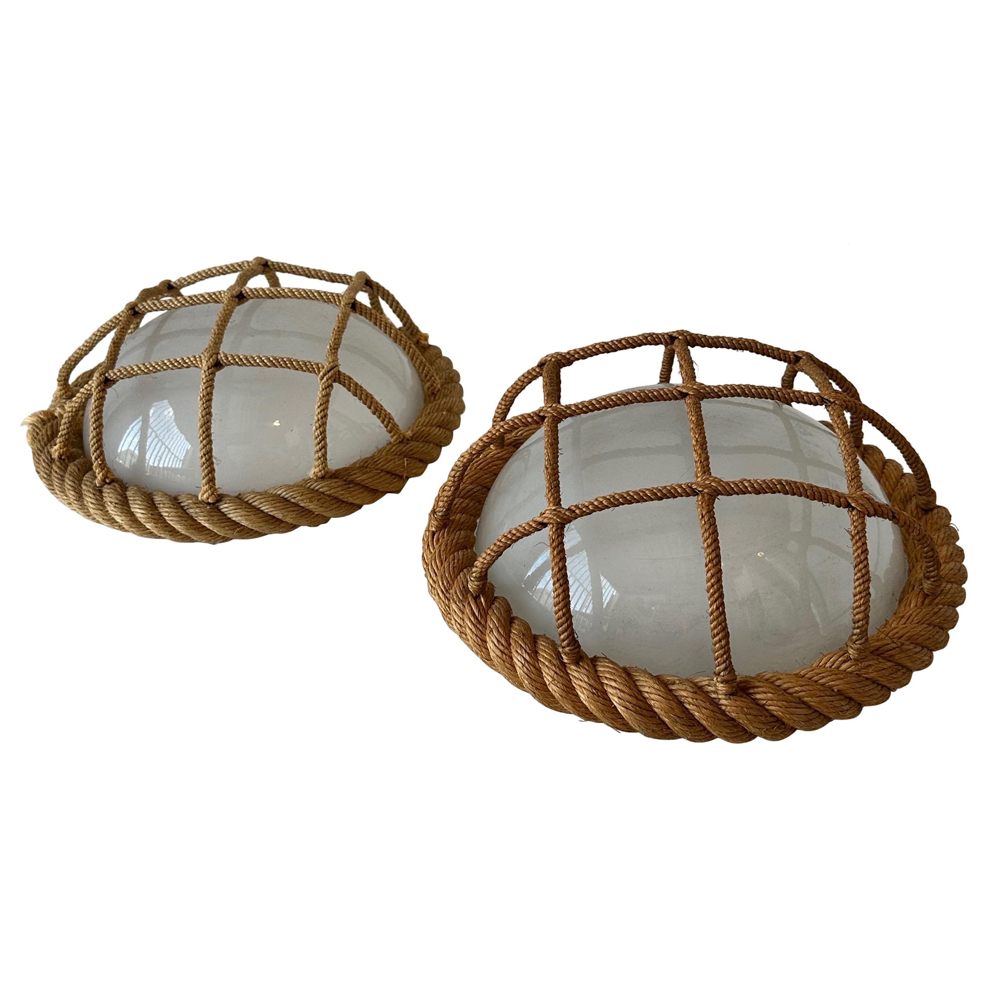 Set of 3 Audoux Et Minet “Hublot” Sconces
