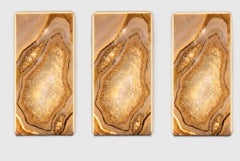 Set di 3 pannelli trittici Aurora Geode Wall Art di Sev Art Gallery