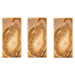 Set di 3 pannelli trittici Aurora Geode Wall Art di Sev Art Gallery
