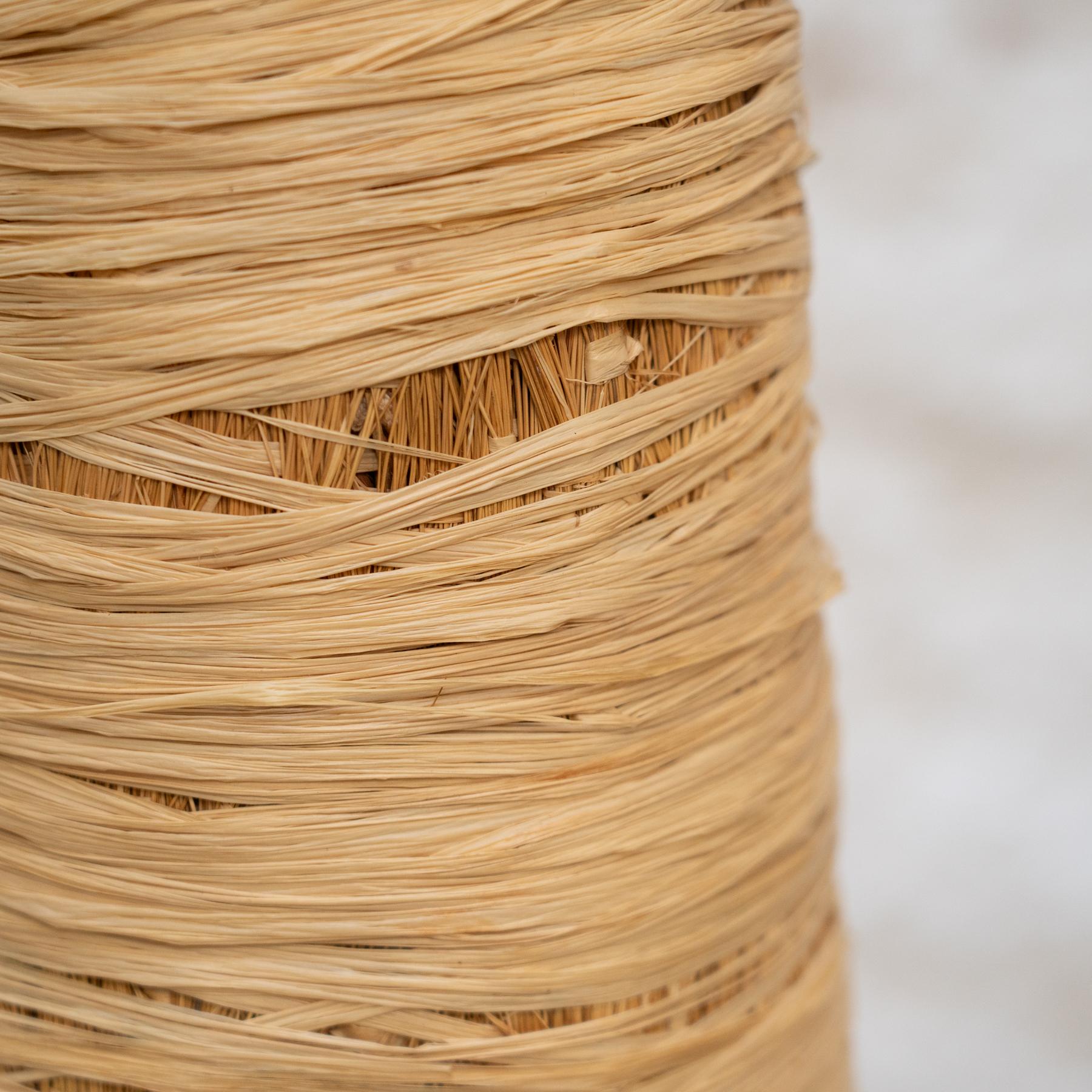Set of 3 Baobabs from Madagascar in Raffia, circa 2000 For Sale 4