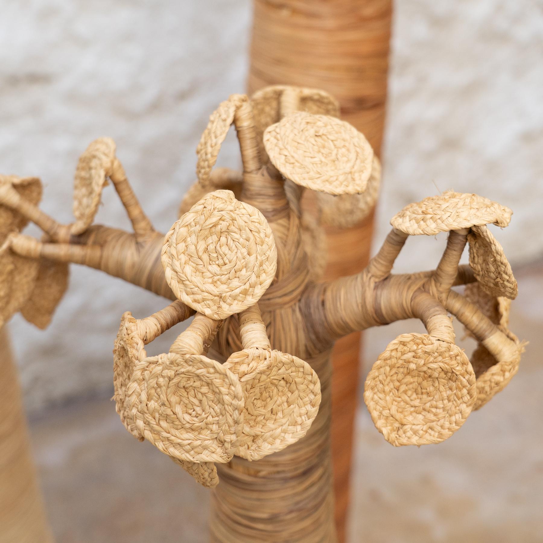 Set of 3 Baobabs from Madagascar in Raffia, circa 2000 In Good Condition For Sale In Barcelona, ES