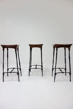 Set of 3 Bar Stool by François & Sido Thevenin