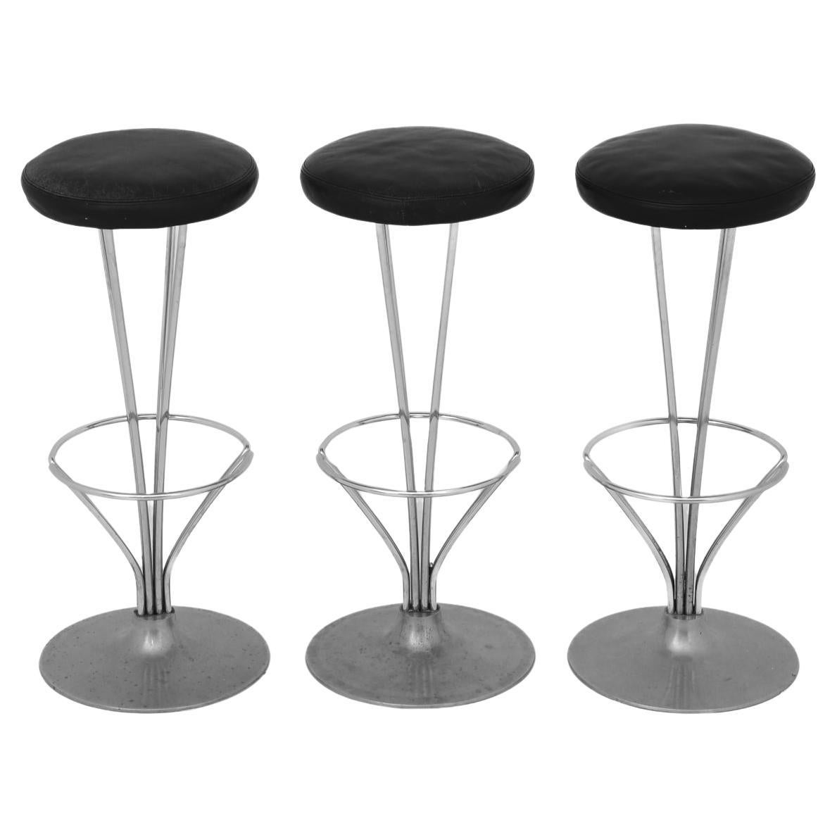 Set of 3 Bar Stools by Piet Hein