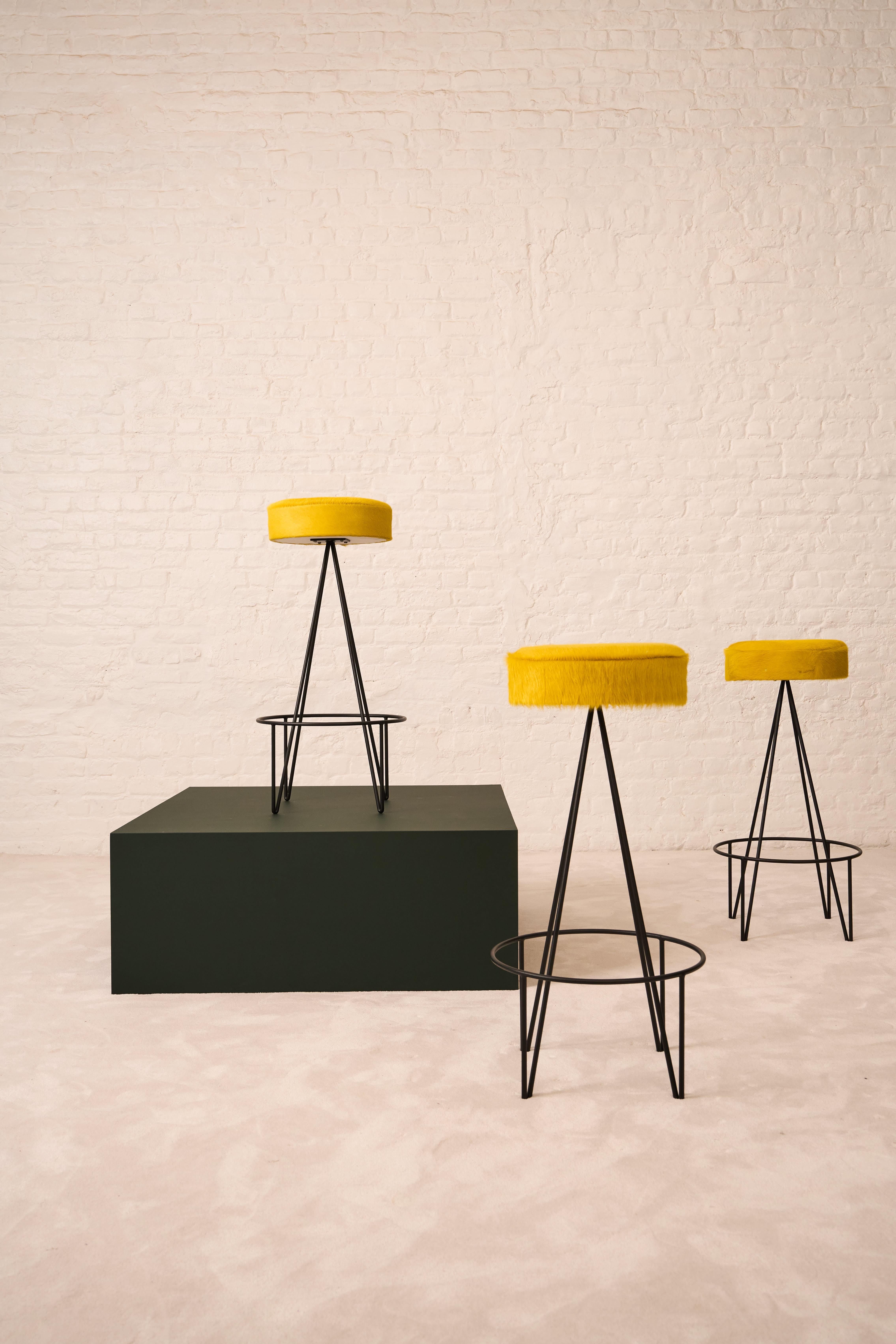 American SET OF 3 BAR STOOLS Frederic Weinberg For Sale