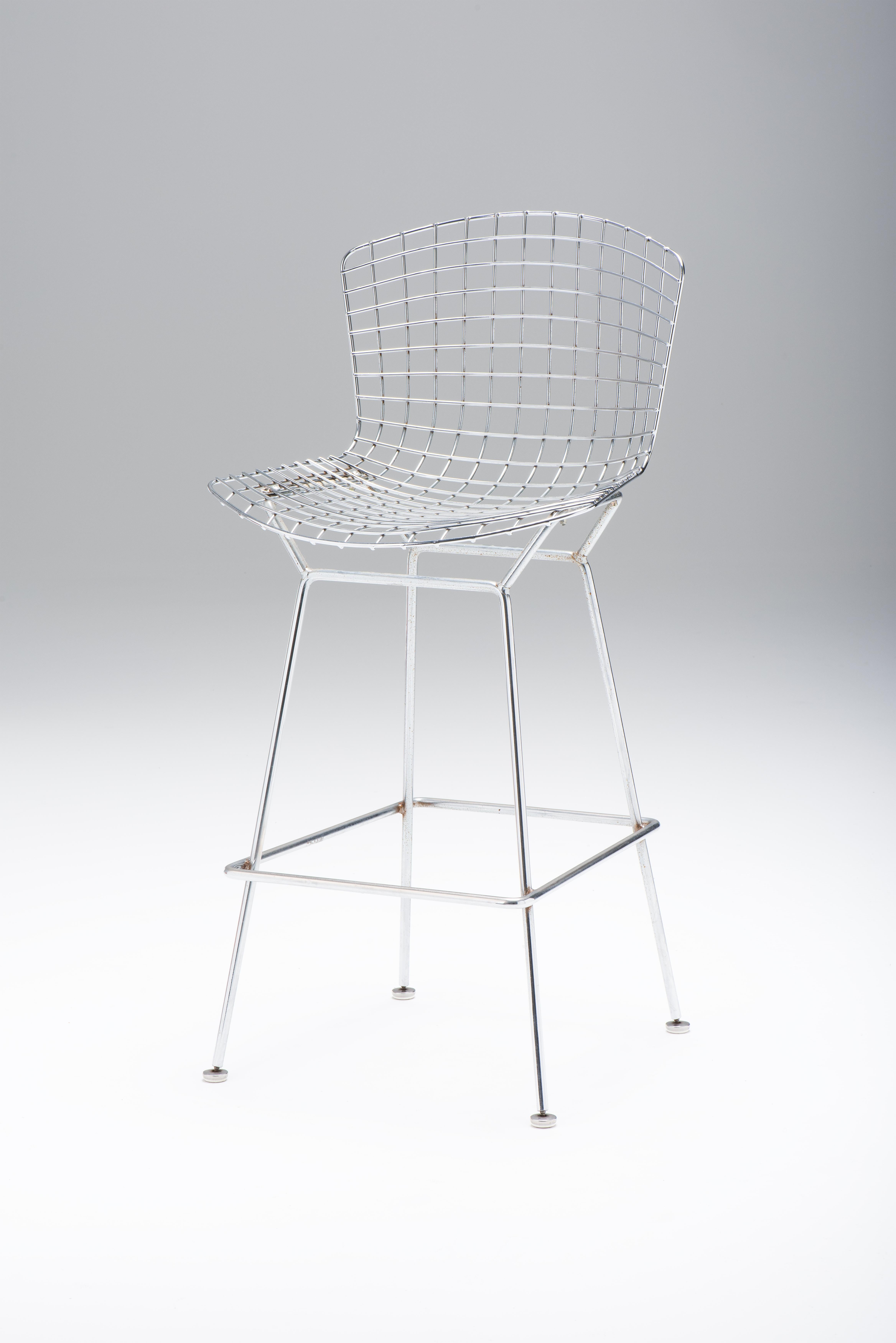 20th Century Set of 3 Bar Stools - Harry Bertoia For Sale