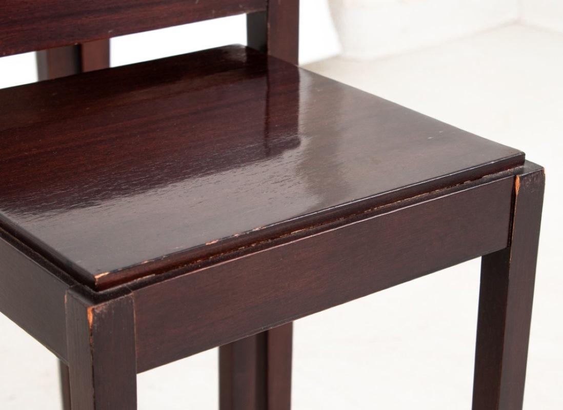 Wood Set of 3 Barbara Barry for Baker Furniture Mahogany Nesting Tables