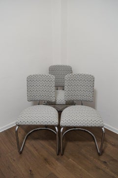 Set of 3 Bauhaus Cantilever Chairs by Fritz August Breuhaus de Groot, 1930s