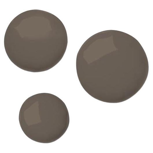 Set von 3 beige-grauen Wandschmuck-Anstecknadeln von Zieta