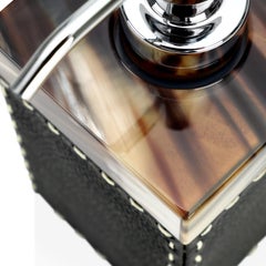 Set of 3 Berenice Bathroom Accessories in Horn, Brass & Leather by Arcahorn