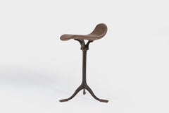 Set di 3 sgabelli girevoli da banco Bespoke, pelle, ottone di P. Tendercool