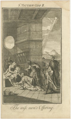 Set of 3 Biblical Engravings – Adoration, St. Matthew & Healing the Blind (1735)