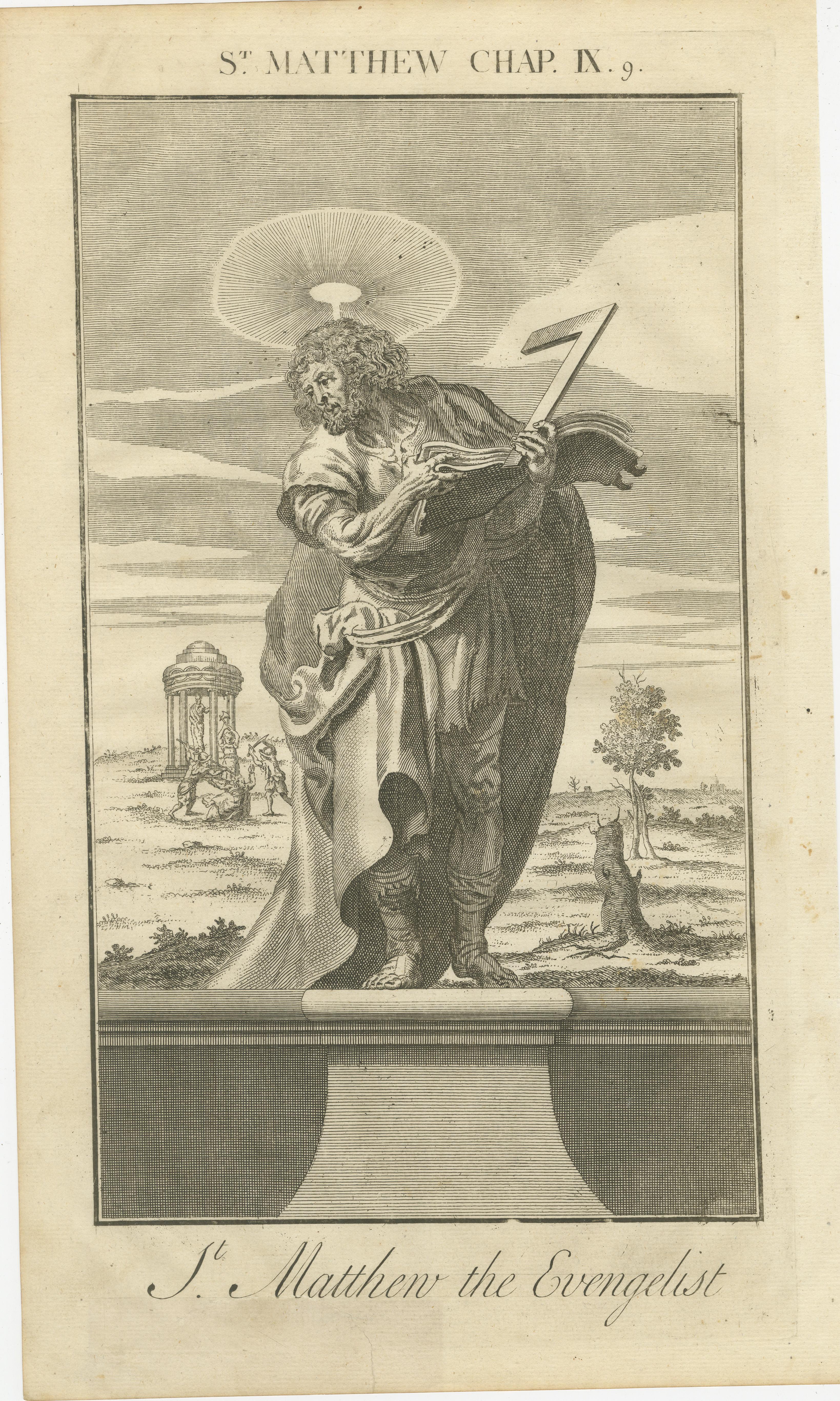 Satz von 3 biblischen Stichen - Anbetung, St. Matthäus und Healing the Blind (1735) (Englisch) im Angebot