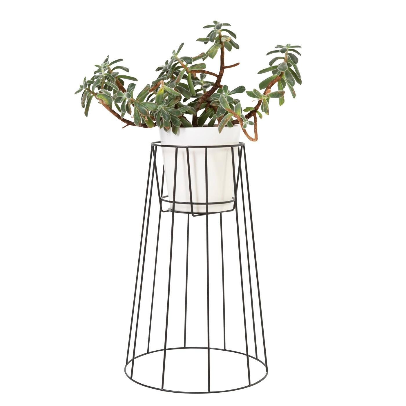 Metallo Set di 3 piantane Cibele nere di OK Design in vendita