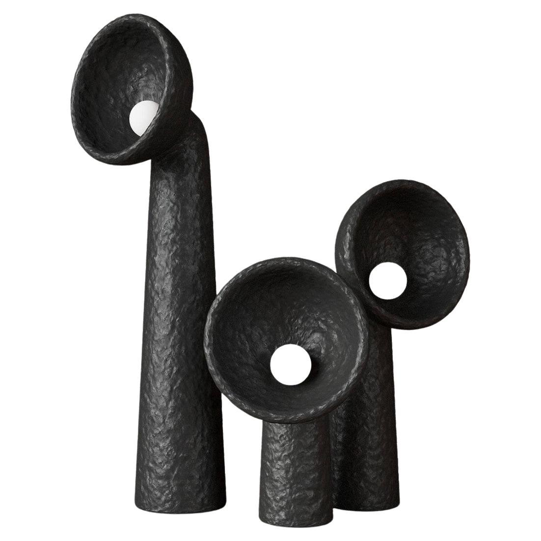 Set of 3 Black Contemporary Floor Lamps - Soniah by Victoriya Yakusha for Faina For Sale