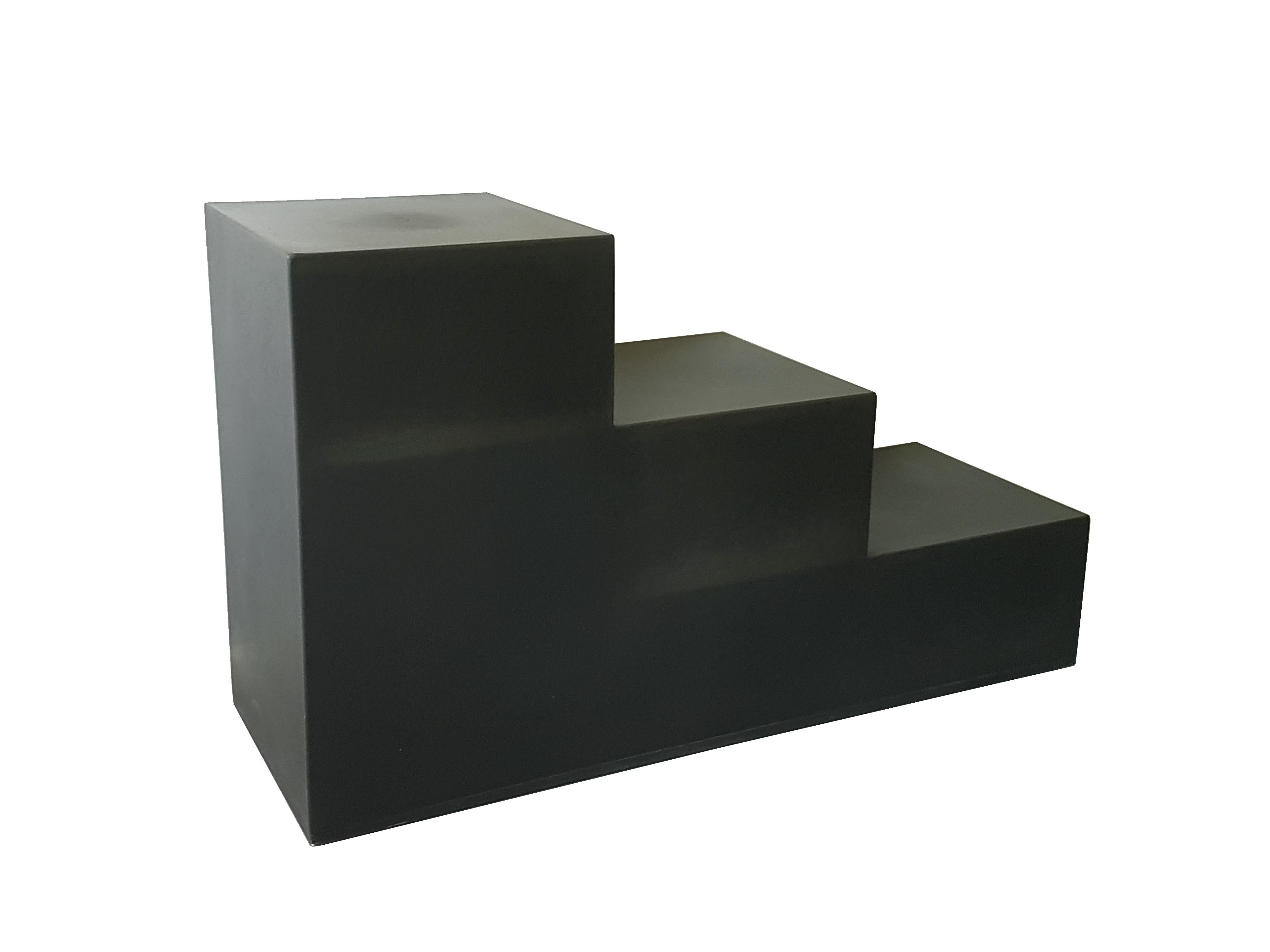 Space Age Set of 3 Black Modular Tables 