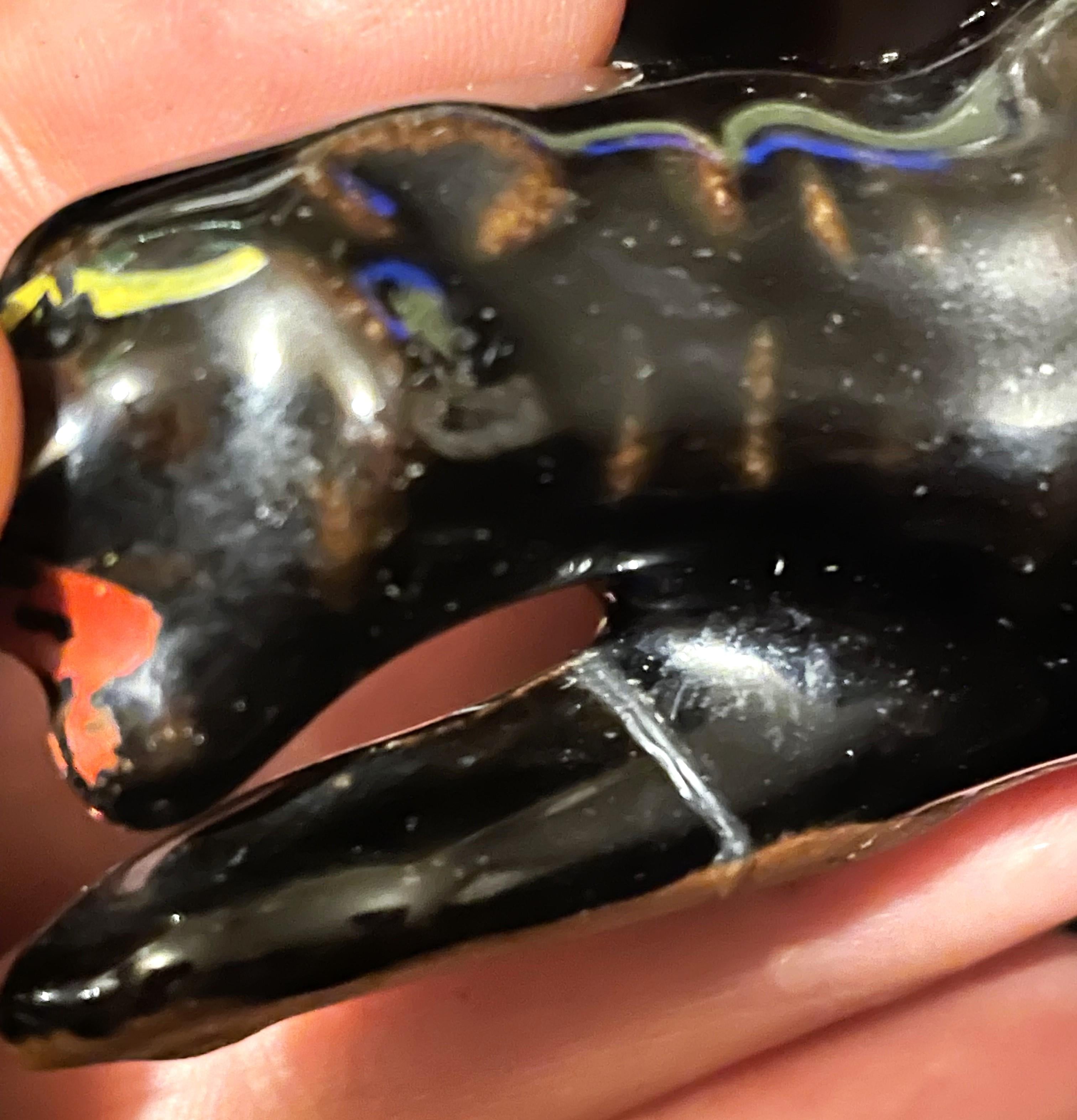 Set di 3 figure di Pantera Nera in ceramica di metà secolo Scultura in vendita 6