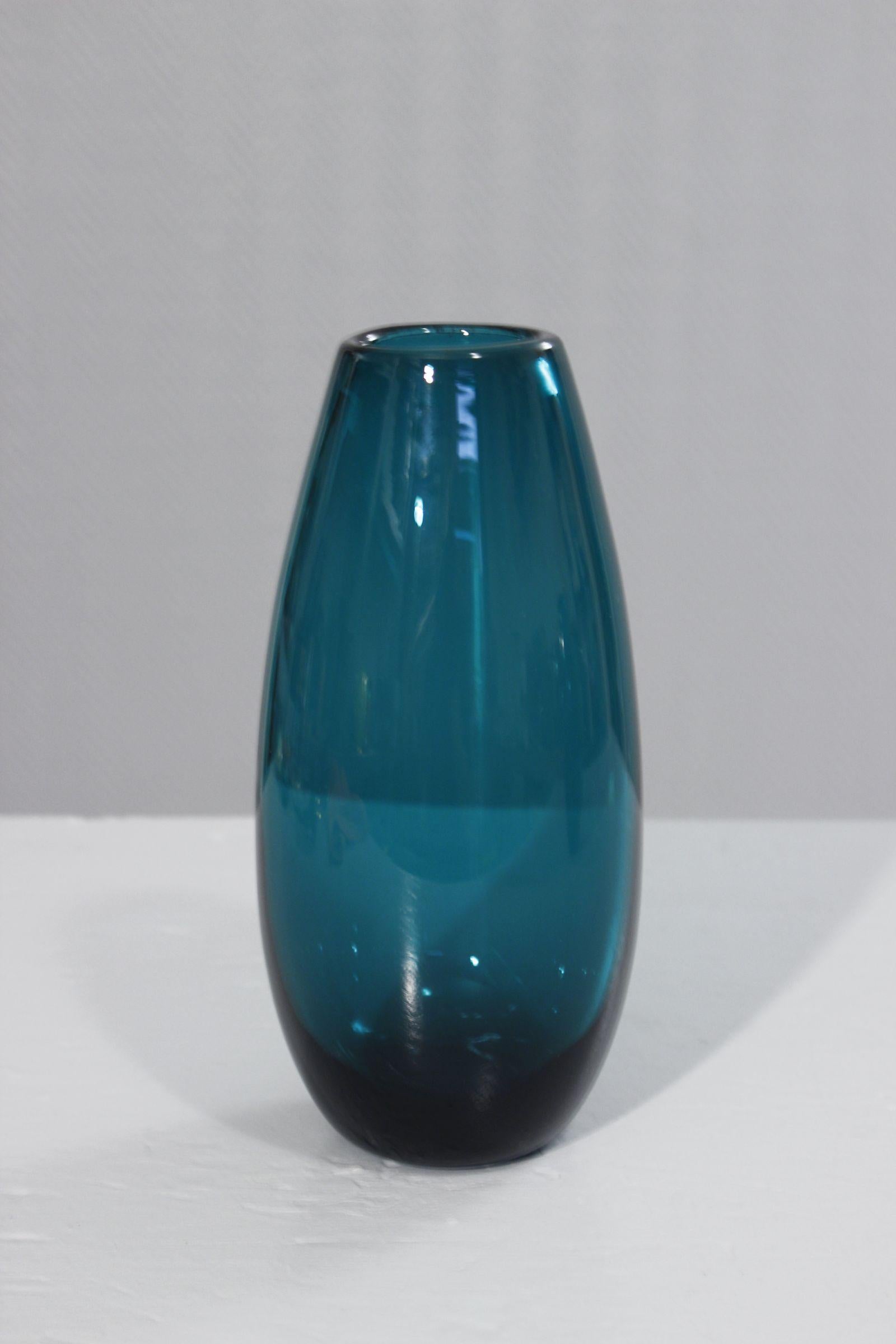 Mid-Century Modern Set of 3 blown glass vases by Karl Friedrich, Germany 1960s For Sale