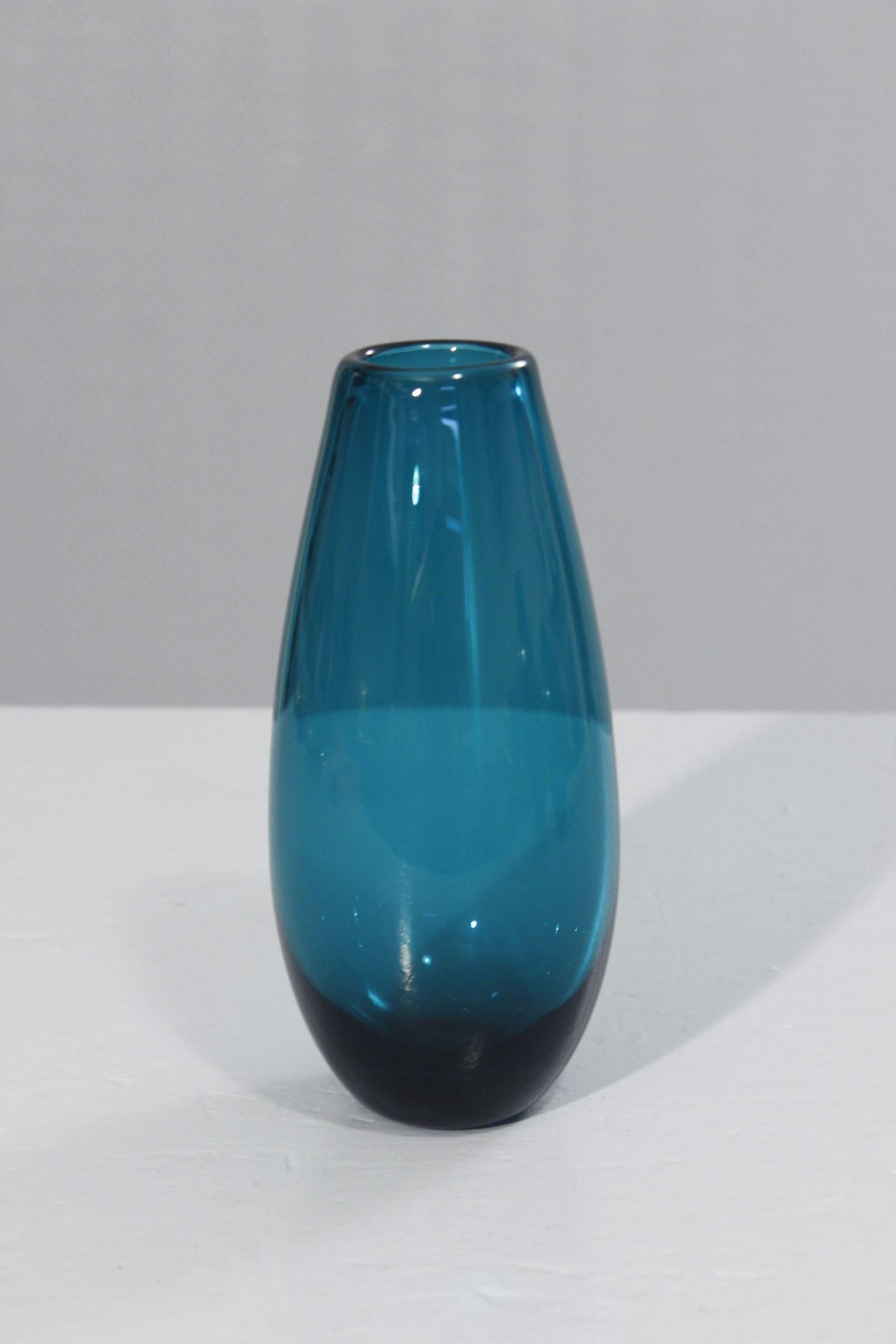 Set of 3 blown glass vases by Karl Friedrich, Germany 1960s In Good Condition For Sale In STRASBOURG, FR