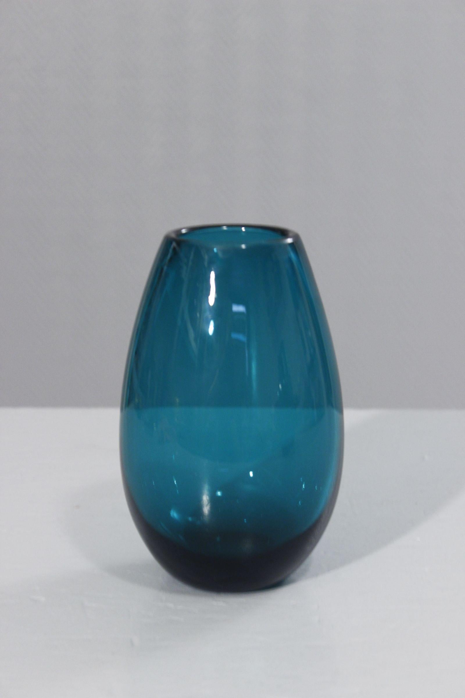 Mid-20th Century Set of 3 blown glass vases by Karl Friedrich, Germany 1960s For Sale