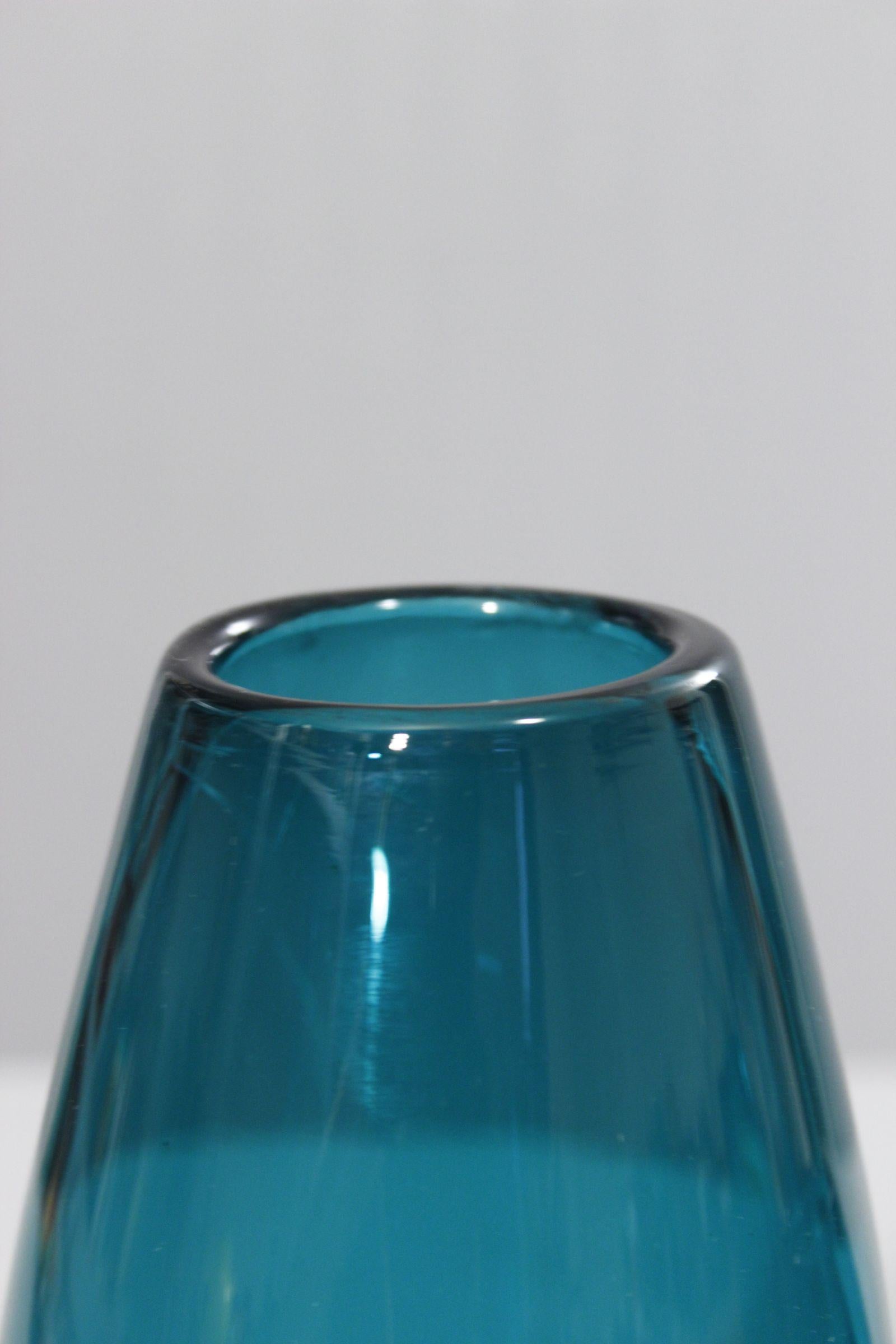 Set of 3 blown glass vases by Karl Friedrich, Germany 1960s For Sale 1