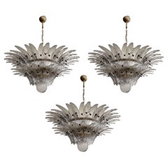 Set di 3 audaci lampadari eclettici di Murano Tropicale nello stile di Barovier.
