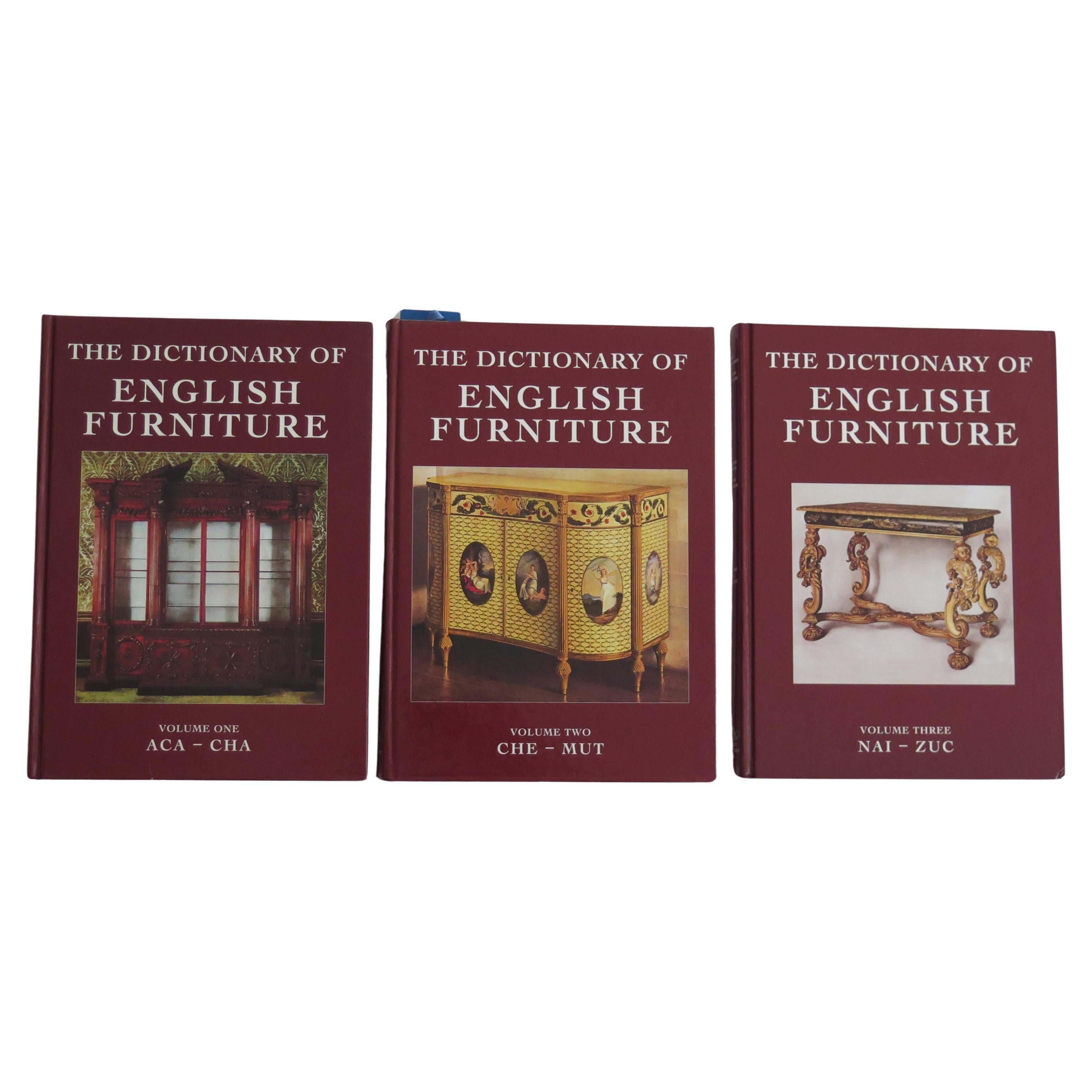 Juego de 3 Libros El Diccionario del Mueble Inglés por Antique Collectors Club UK
